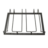 Black metal under cabinet wine glass rack