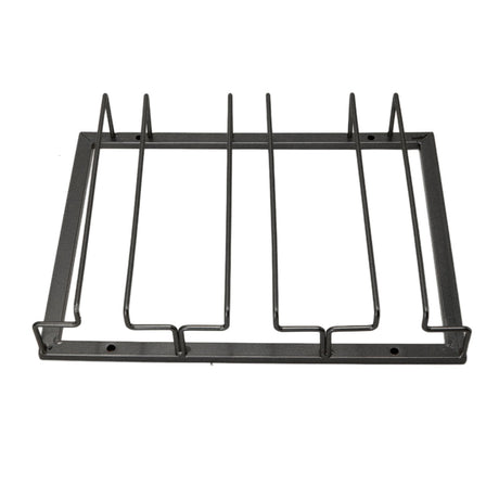 Black metal under cabinet wine glass rack