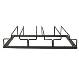 Black metal under cabinet wine glass rack