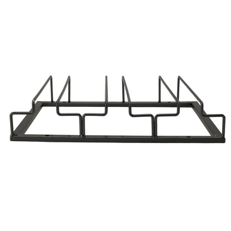 Black metal under cabinet wine glass rack