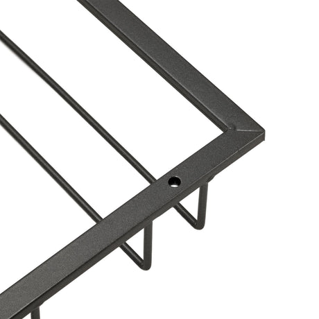 Black metal under cabinet wine glass rack