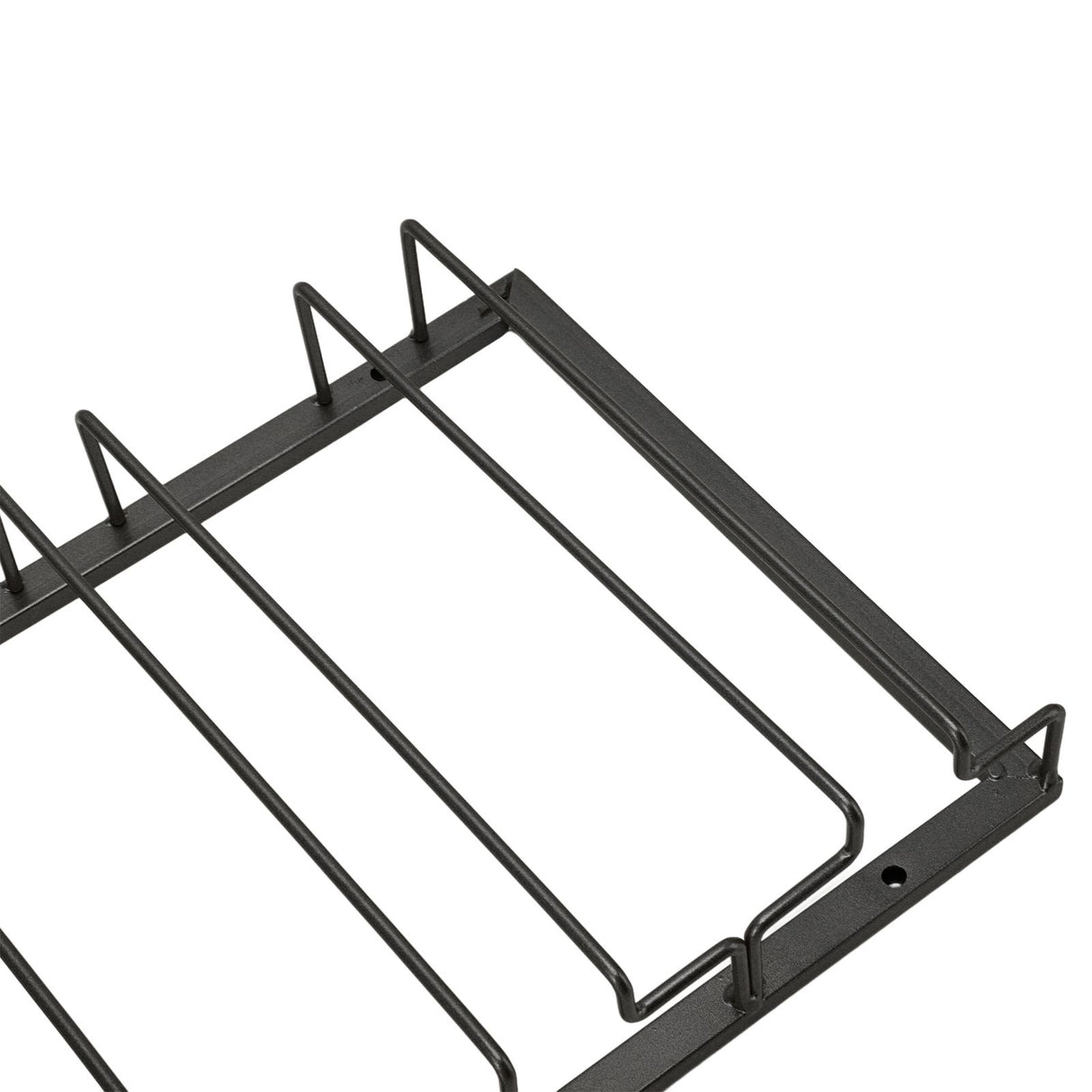 Black metal under cabinet wine glass rack