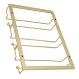 Gold metal under cabinet wine glass rack