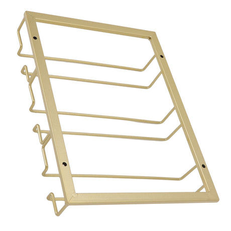 Gold metal under cabinet wine glass rack