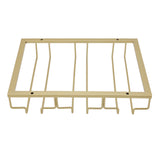 Gold metal under cabinet wine glass rack
