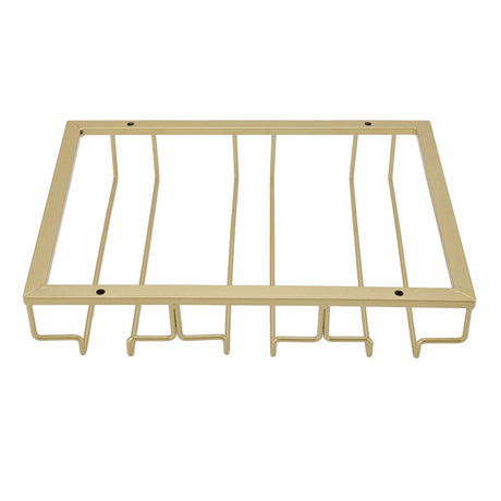 Gold metal under cabinet wine glass rack