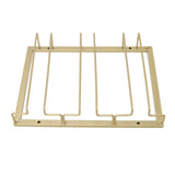 Gold metal under cabinet wine glass rack