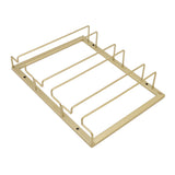 Gold metal under cabinet wine glass rack