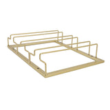 Gold metal under cabinet wine glass rack