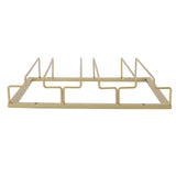 Gold metal under cabinet wine glass rack