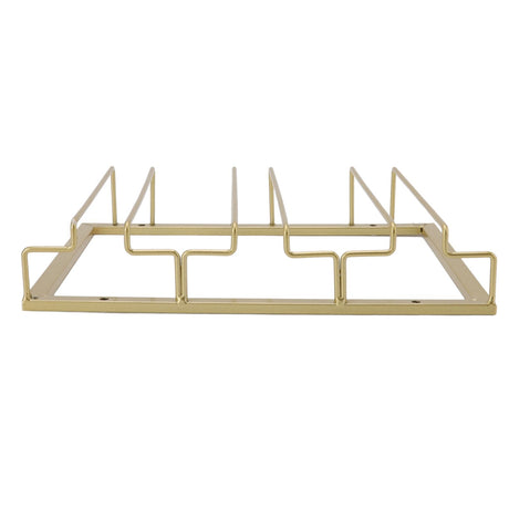 Gold metal under cabinet wine glass rack