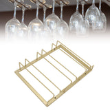 Gold metal under cabinet wine glass rack
