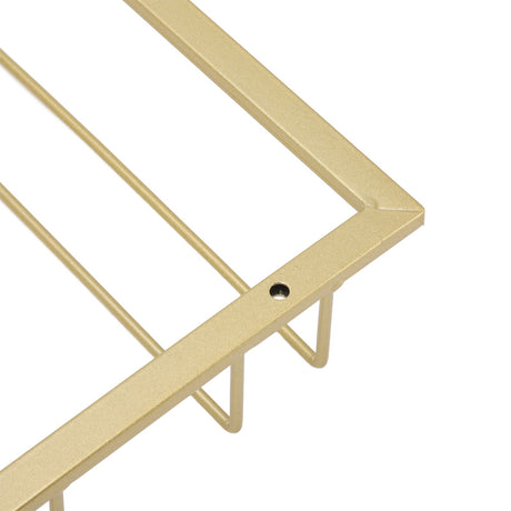 Gold metal under cabinet wine glass rack