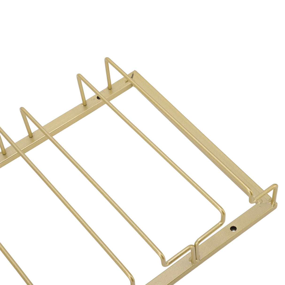 Gold metal under cabinet wine glass rack
