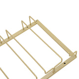 Gold metal under cabinet wine glass rack