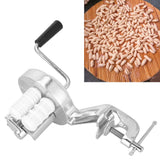 Height of the stainless steel macaroni maker shown against a scale