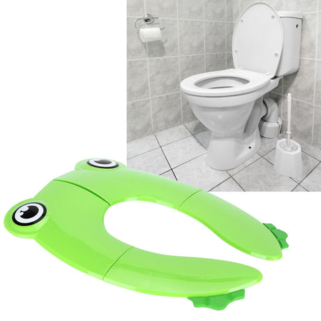 Green foldable travel potty training seat pad
