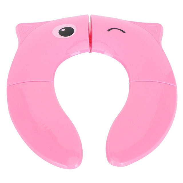 Pink foldable travel potty training seat pad