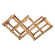 Foldable timber wine rack 6 bottle
