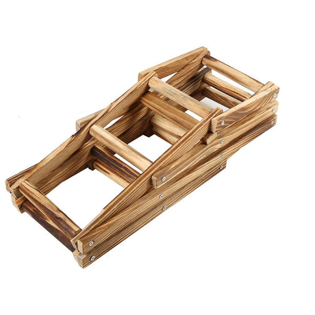 Foldable timber wine rack 6 bottle