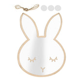 Rabbit shaped acrylic decorative wall mirror for kids