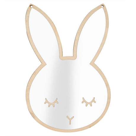 Rabbit shaped acrylic decorative wall mirror for kids