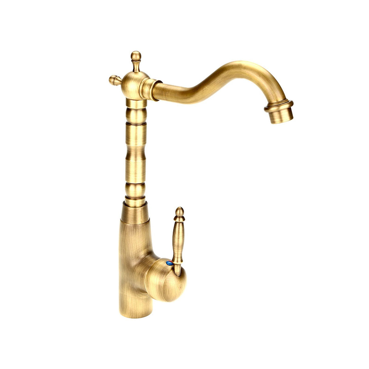 Dimension view of the antique mixer tap, approximately 30 x 23 cm
