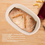 Artisan loaf with spiral flour pattern from banneton
