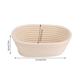 Natural cane banneton basket side view