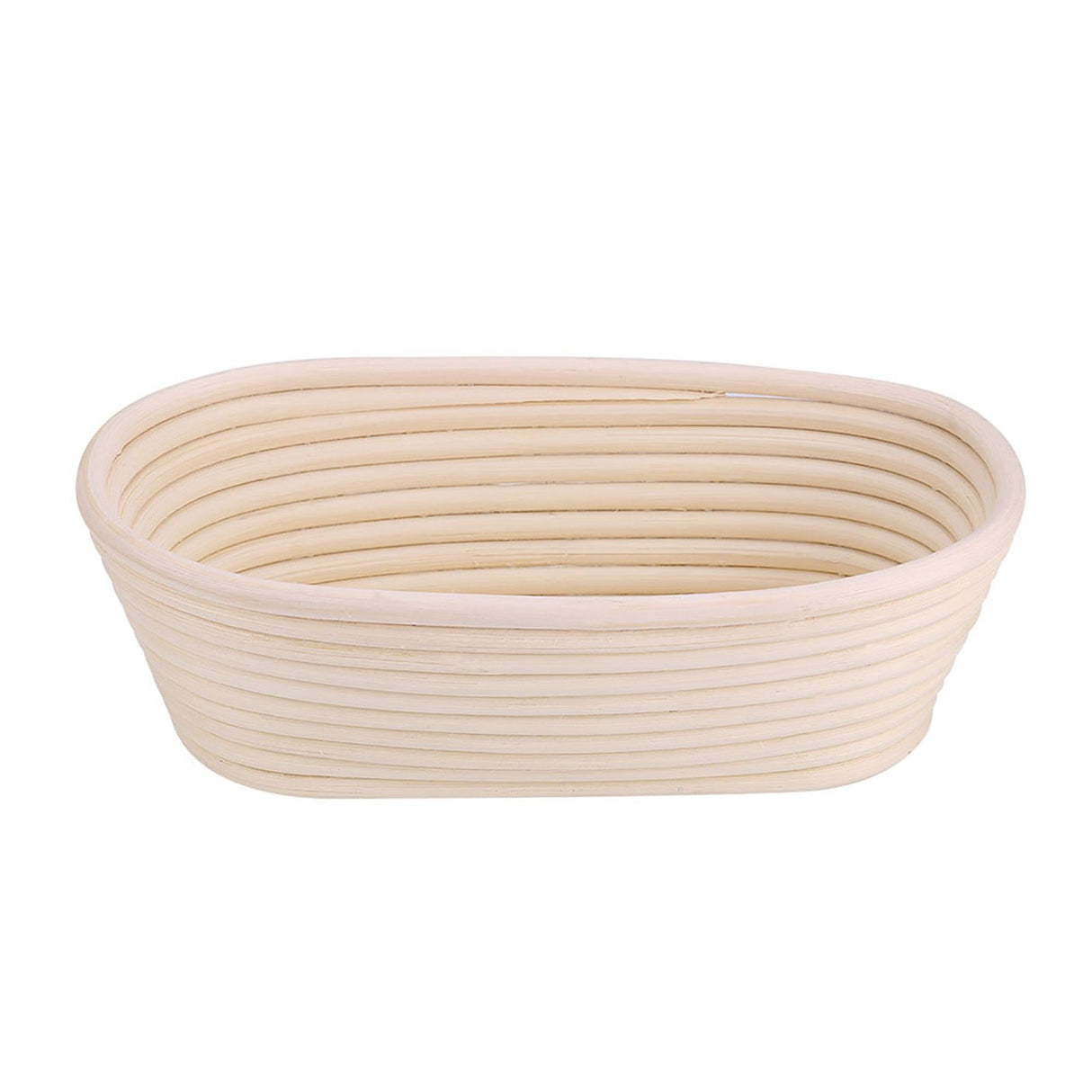 Handmade natural cane banneton bread proofing basket, oval