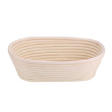 Handmade natural cane banneton bread proofing basket, oval