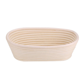 Handmade natural cane banneton bread proofing basket, oval