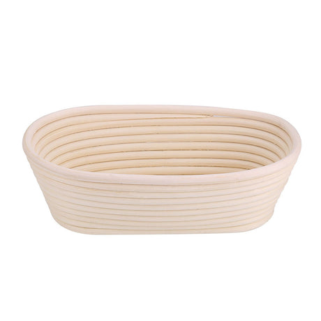 Handmade natural cane banneton bread proofing basket, oval