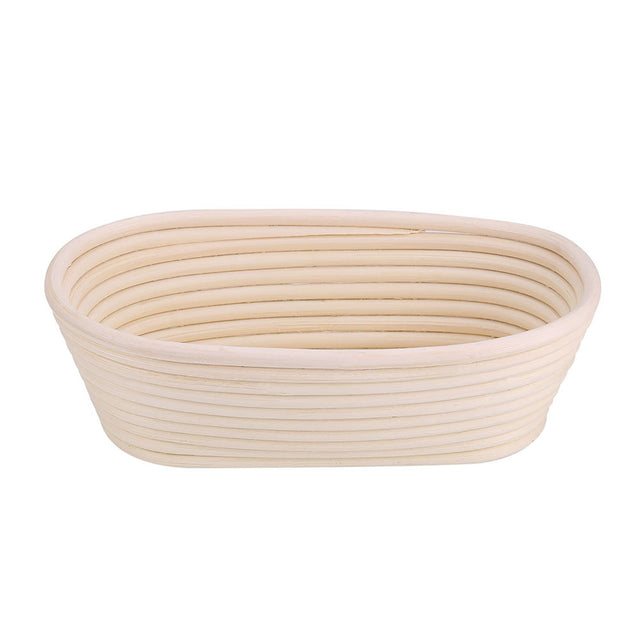 Handmade natural cane banneton bread proofing basket, oval
