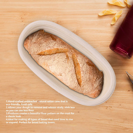 Oval cane bread proofing basket