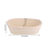 Natural rattan banneton with dough