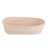 Handmade natural cane banneton bread proofing basket, oval