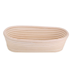 Handmade natural cane banneton bread proofing basket, oval