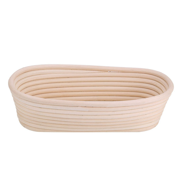 Handmade natural cane banneton bread proofing basket, oval