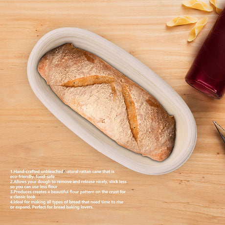 Oval cane bread proofing basket