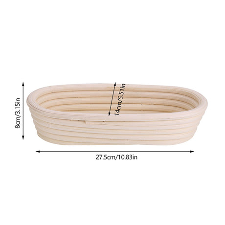 Natural rattan banneton with dough
