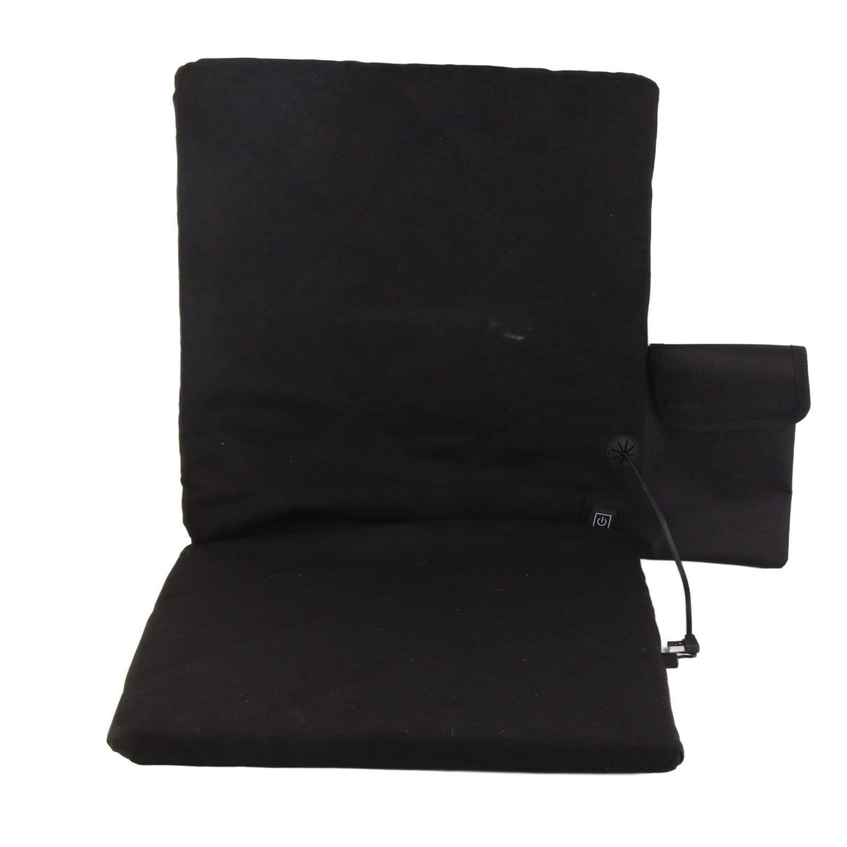 Edith black padded heated stadium seat cushion