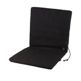 Edith Heated Seat Cushion, Foldable Stadium Pad with Backrest, 3 Heat Levels, Black