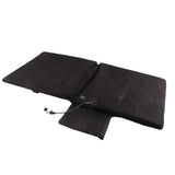 Edith Heated Seat Cushion, Foldable Stadium Pad with Backrest, 3 Heat Levels, Black
