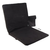 Edith Heated Seat Cushion, Foldable Stadium Pad with Backrest, 3 Heat Levels, Black