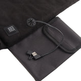 Edith Heated Seat Cushion, Foldable Stadium Pad with Backrest, 3 Heat Levels, Black