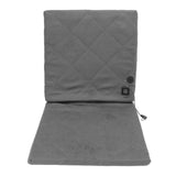 Edith Heated Seat Cushion, Foldable Stadium Pad with Backrest, 3 Heat Levels, Grey