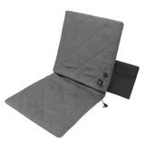 Edith Heated Seat Cushion, Foldable Stadium Pad with Backrest, 3 Heat Levels, Grey