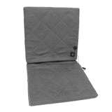 Edith Heated Seat Cushion, Foldable Stadium Pad with Backrest, 3 Heat Levels, Grey