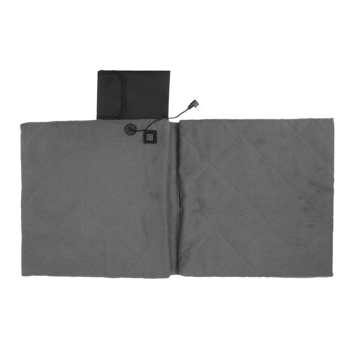 Edith Heated Seat Cushion, Foldable Stadium Pad with Backrest, 3 Heat Levels, Grey